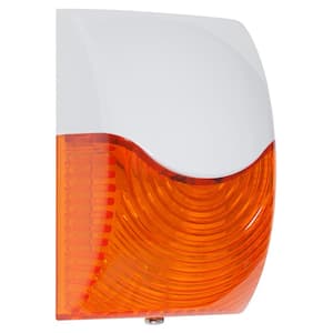 Rectangular Amber Select-Alert Siren and LED Strobe Wired Alarm Kit with Mini Controllers