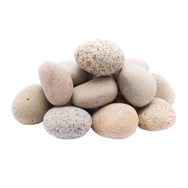 2 in. to 3 in., 30 lb. Buff Cabo Beach Pebbles