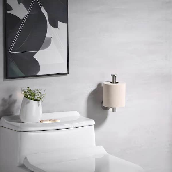 Danco White Wall Mount Spring-loaded Toilet Paper Holder in the