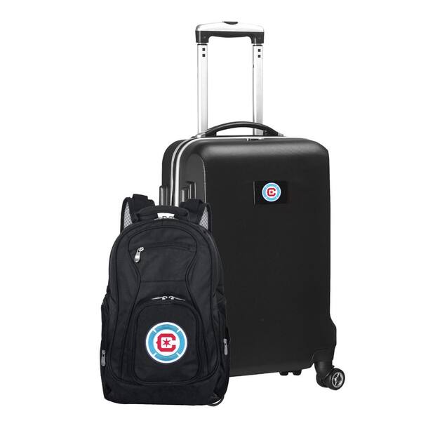 Mojo Chicago Fire FC 21 in. Deluxe 2-Piece Backpack and Carry-On Set -Black