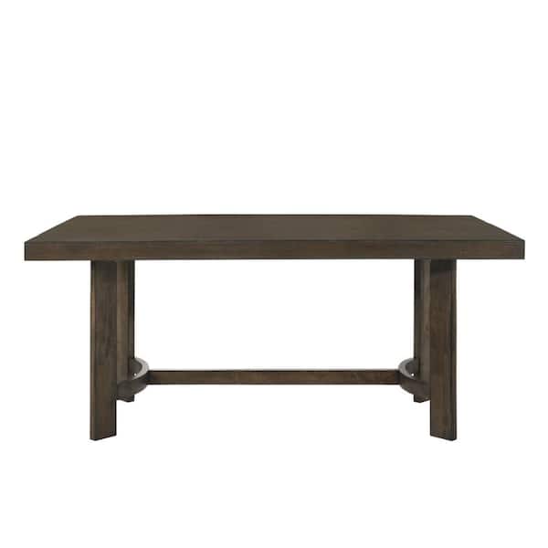 70" Espresso Wood Trestle Base Dining Table