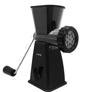 Black Manual Meat Grinder with Stainless Steel Blades Heavy Duty Powerful Suction Base for Home Use Fast and Effortless