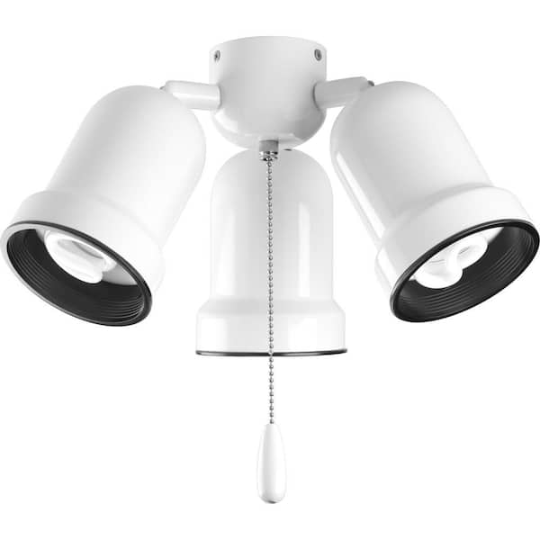 Progress Lighting AirPro 3-Light White Ceiling Fan Light