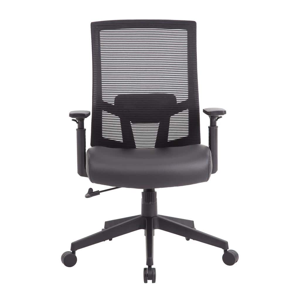 Black High Back Mesh and Vinyl Adjustable Task Chair