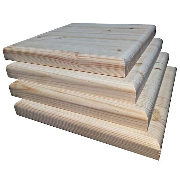 Unbranded 1 in. x 1 ft. x 1 ft. Allwood Pine Project Panel with Routed Edges on 1 Face (4-Pack)