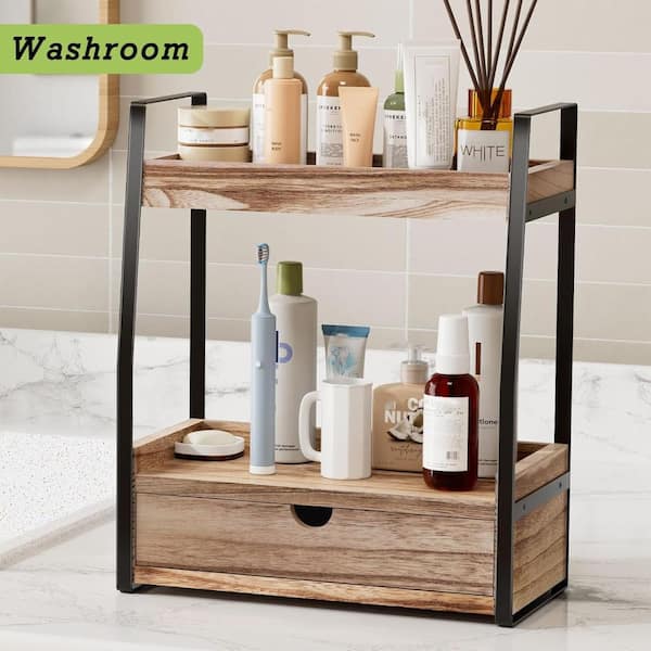 Whatseaso 13.1 in. W 15.7 in. H x 6.8 in. D 2-Tier Bathroom Sink