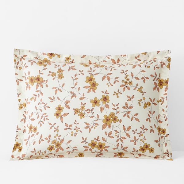 The Company Store Company Cotton Remi Ditsy Floral Rust Cotton Percale King Sham