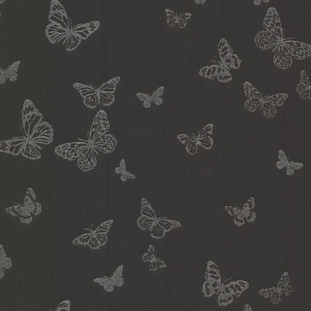 Brewster Pearl Black Butterfly Black Wallpaper Sample 2686-20280SAM - The  Home Depot