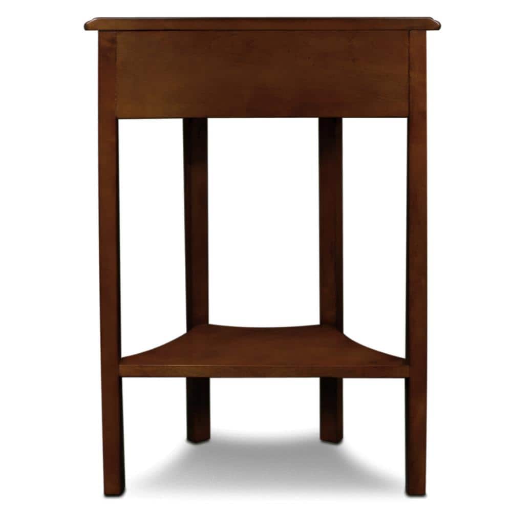 Round Chocolate Cherry Wood Hall Stand with Storage