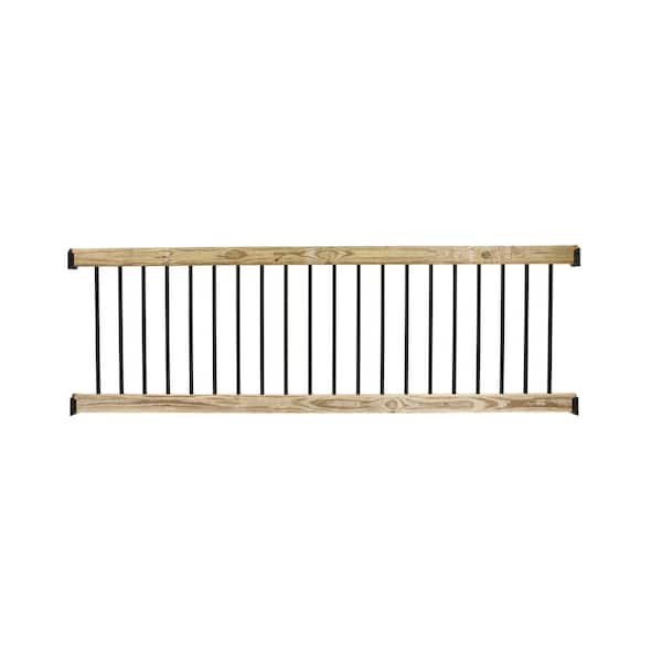 ProWood 8 ft. Aluminum Pressure-Treated Southern Yellow Pine Deck Rail Kit