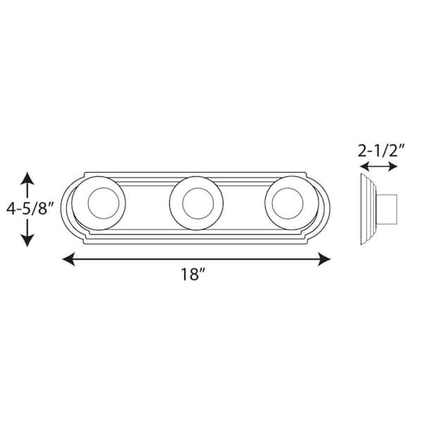 Broadway Collection 3-Light Polished Chrome Traditional Bath Vanity Light