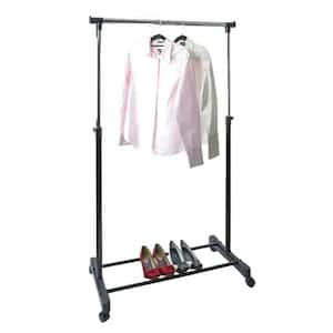 Black Stainless Steel Clothes Rack 38 in. W x 63 in. H