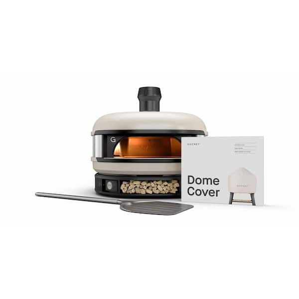 GOZNEY Dome Propane Outdoor Pizza Oven Cream in White with Pizza Peel and Cover