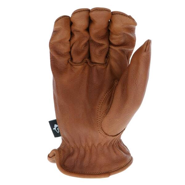 Water Resistant Leather Gloves, Men's XL