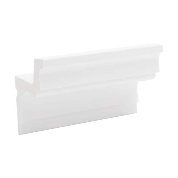 ORAC DECOR 1-5/8 in. D x 2-1/8 in. W x 4 in. L Primed White Plain Polyurethane Crown Moulding Sample