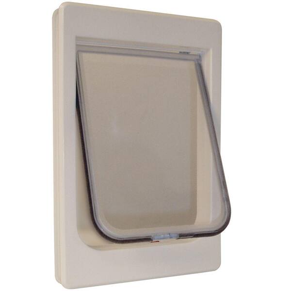 thumbnail image 2 of Medium Dog Door Ideal Pet Products Deluxe Aluminum Pet Door With Telescoping Frame, Extra Large, 10.5" X 15" Flap Size, White : Large Dog Door Cat Door 2 of 12