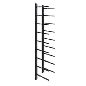 9-Bottle Black Black Metal Modern Peg Wine Rack