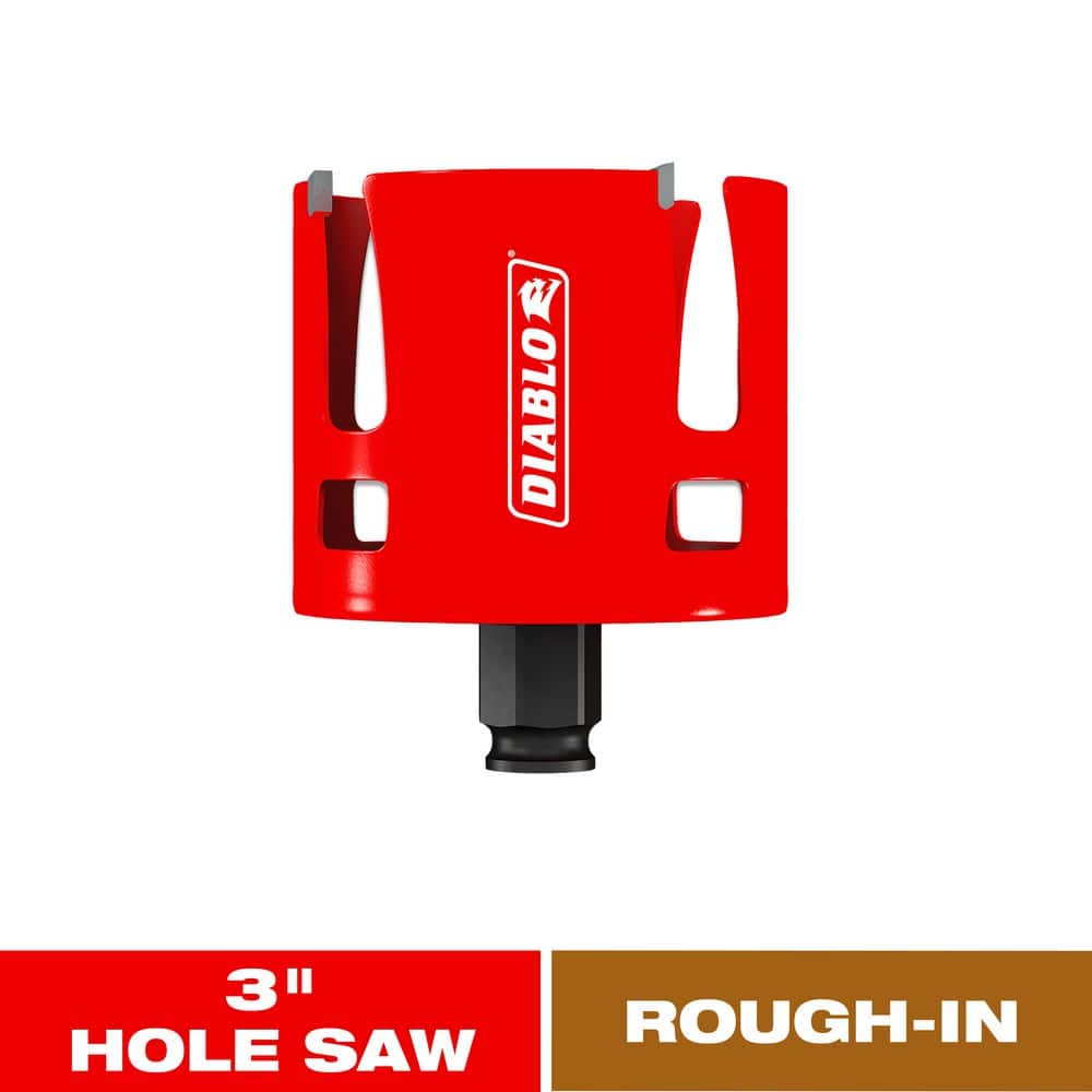 3 in. High Speed Steel Demo Demon Carbide Teeth Rough-In Hole Saw for Wood, Universal Mounting System price history on PriceWatchPro