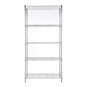 5-Tier Chrome Utility Wire Shelving Unit (18 in. x 72 in. x 36 in.)