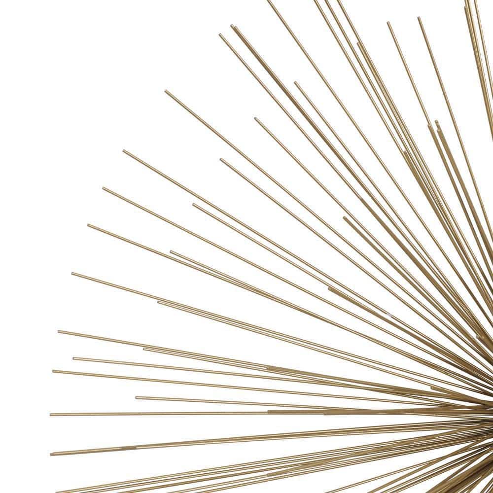 Gold Metal Starburst 3D Wall Sculpture for Modern Homes