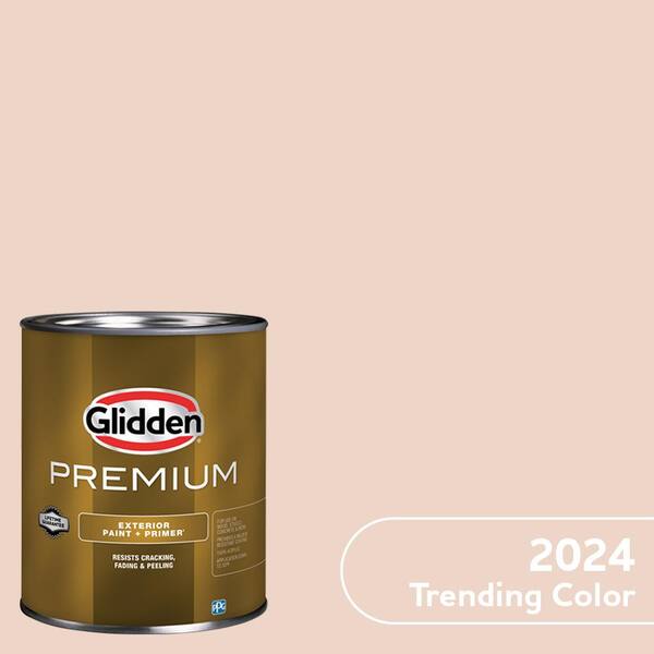 Glidden Premium 1 qt. PPG10702 Blush Beige Flat Exterior Latex Paint PPG10702PX04F The Home
