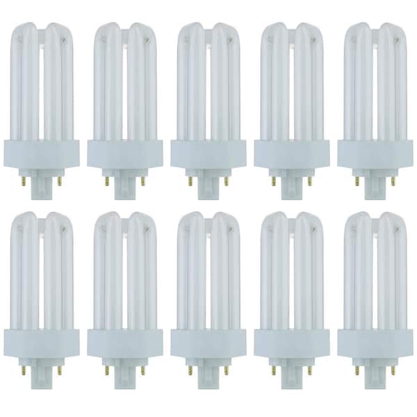 Sunlite 80-Watt Equivalent PL-T GX24q2 4-Pin Base CFL Plug In Light Bulb in Soft White 2700K (10-Pack)