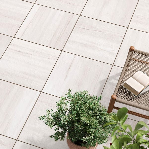 Corso Italia Impero Dolomite White 24 in. x 24 in. x 0.75 in. Marble Look Porcelain Paver (Case of 2)