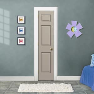 18 in. x 80 in. Colonist Desert Sand Painted Right-Hand Textured Molded Composite Single Prehung Interior Door
