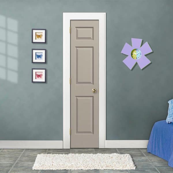 18 in. x 80 in. Colonist Desert Sand Painted Right-Hand Textured Molded Composite Single Prehung Interior Door
