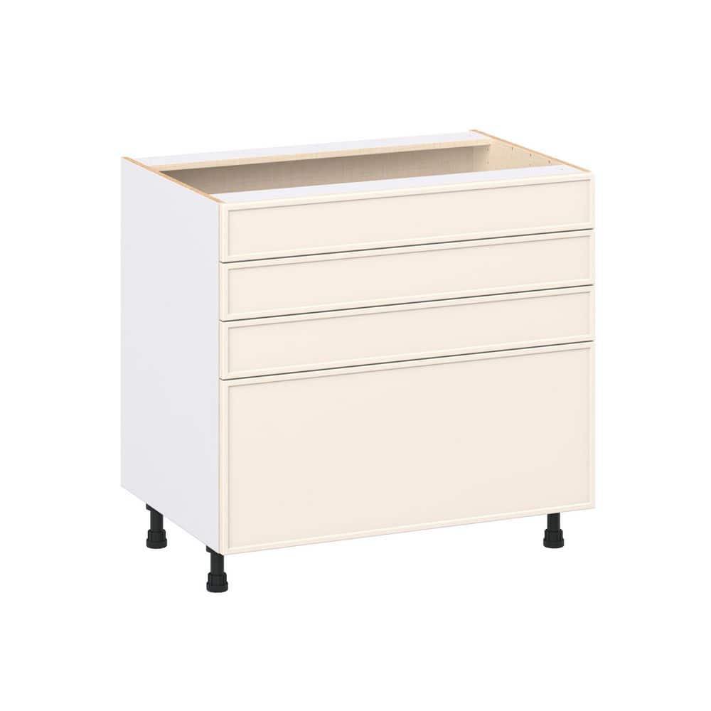 Fairview 36in.Wx24in.D x 34.5in. H Assembled Slim Shaker Cooktop Drawer Base Kitchen Cabinet in Washed Linen w/4-Drawers price history on PriceWatchPro