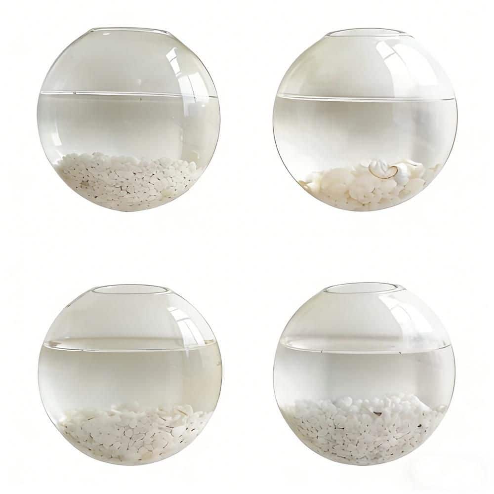 Glass Wall Hanging Planter and Propagation Station for Bathroom, Home Office, Living Room Decor and Gift (4-Pack) price history on PriceWatchPro