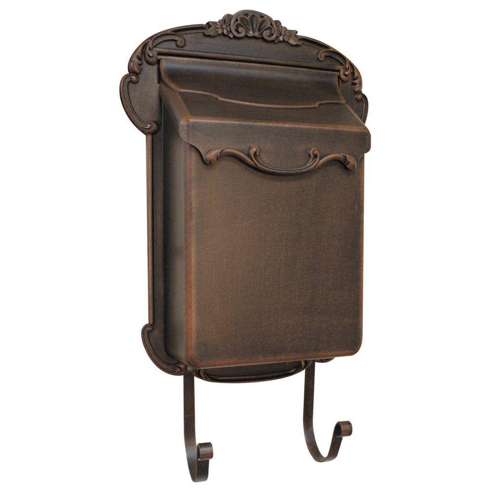 Victoria Copper Wall Mount Vertical Mailbox