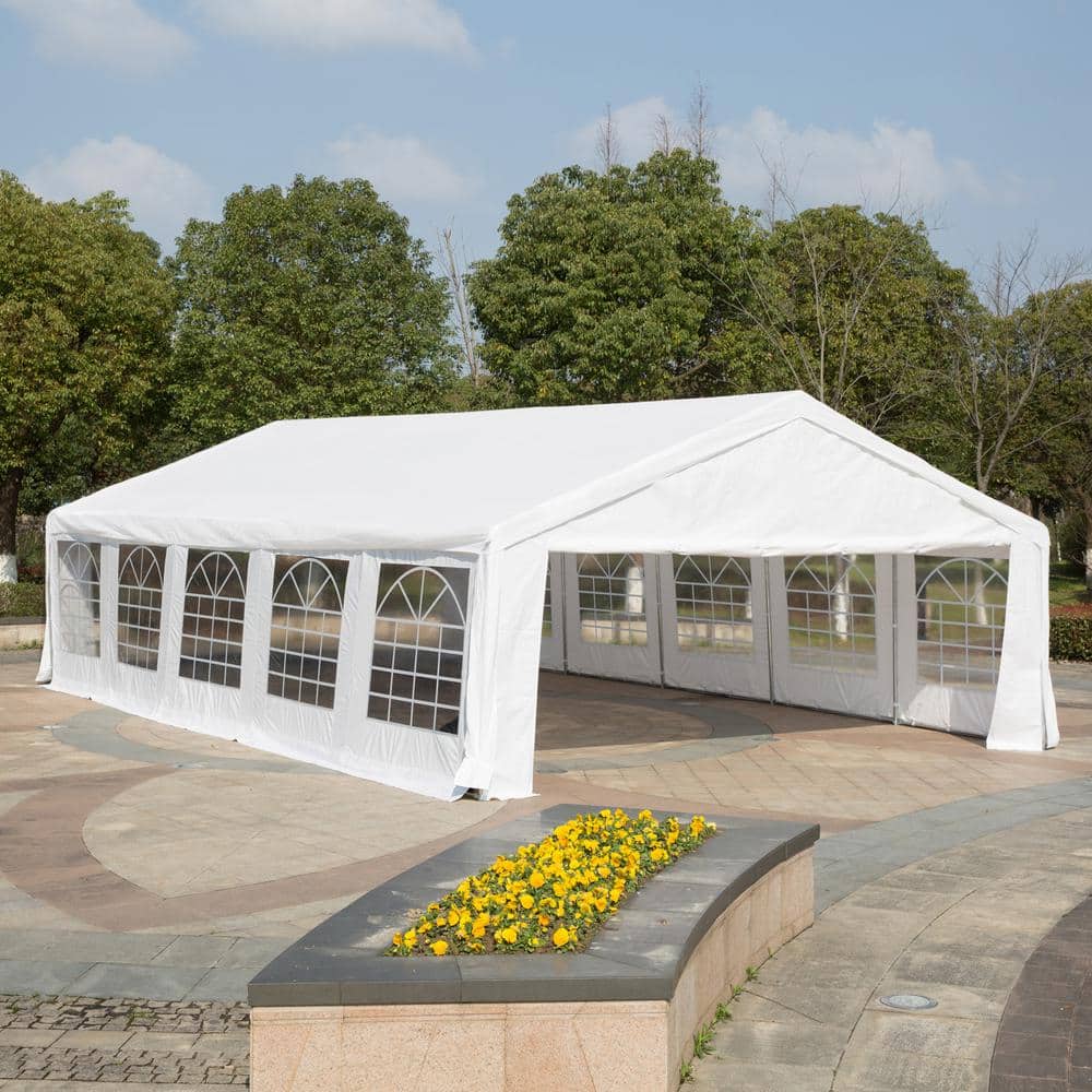 White Heavy Duty Outdoor Party Tent with Removable Sidewalls