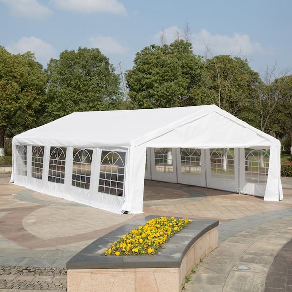 drie Openlijk Achteruit Outsunny 32 ft. x 20 ft. Large Outdoor Canopy Party Tent with Removable  Protective Sidewalls and Versatile Uses, White 100110-047W - The Home Depot