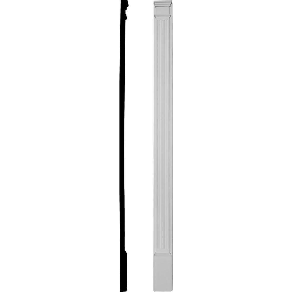Ekena Millwork 7 in. x 21/4 in. x 108 in. Pilaster Fluted Moulding
