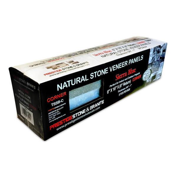 Prestige Stone & Granite Sierra Blue 6 x 16 x 8 in. Natural