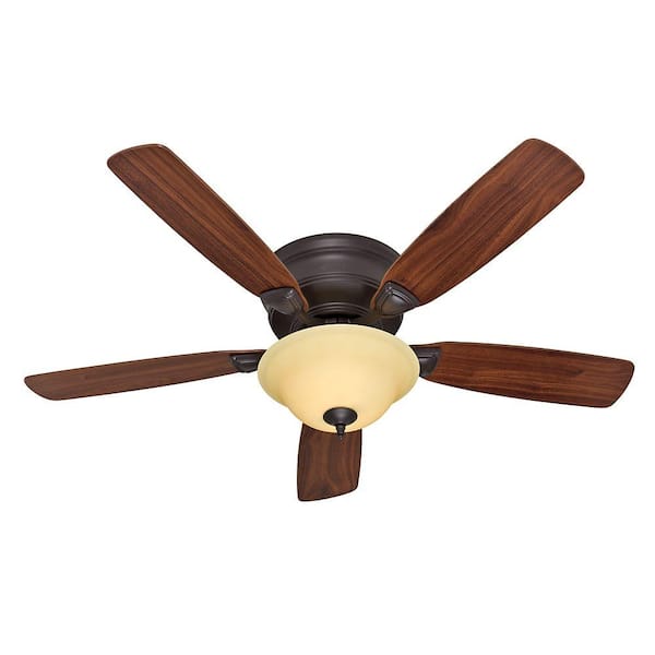 Hunter Low Profile Plus 52 in. Indoor New Bronze Ceiling Fan with Light Kit