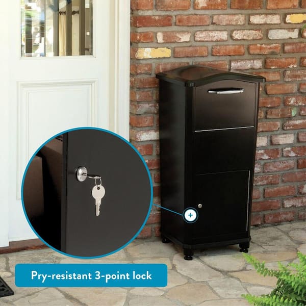 Elephantrunk Black, Extra Large, Aluminum, Locking, Parcel Drop