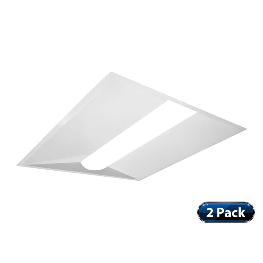 NICOR TACS2 2 ft. x 2 ft. 200-Watt Equivalent Integrated LED White  Selectable CCT & Wattage ArchitecturalTroffer (2-Pack) TACS222U-2PK - The  Home 