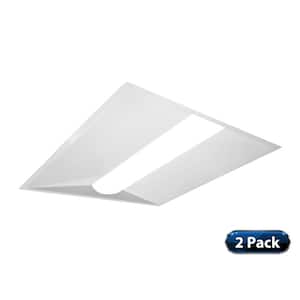 TACS2 2 ft. x 2 ft. 200-Watt Equivalent Integrated LED White Selectable CCT & Wattage ArchitecturalTroffer (2-Pack)