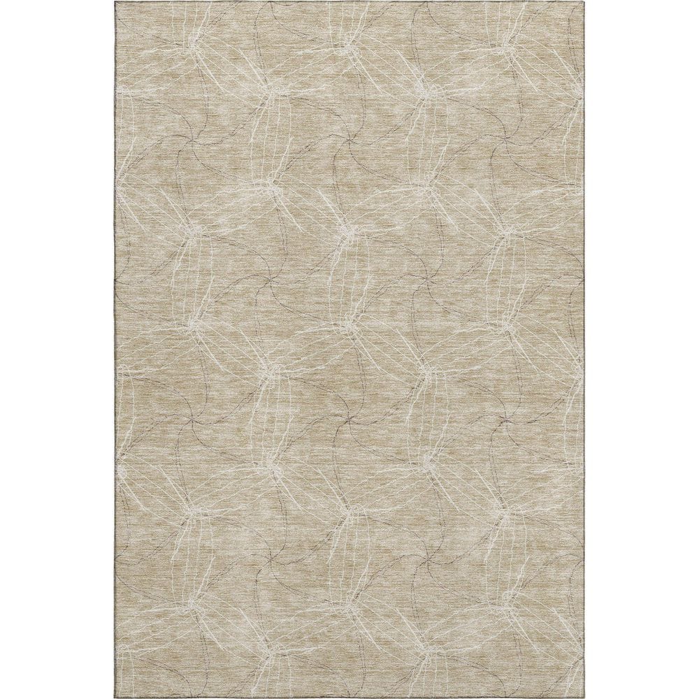 Mayfield Premium Machine Washable Abstract AMF968 Beige 9 ft. x 12 ft. Area Rug price history on PriceWatchPro