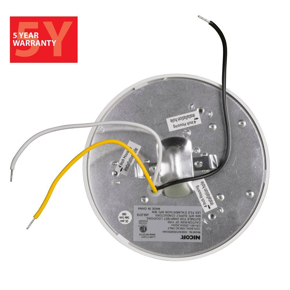 Matte White 5.35" Round LED Surface Mount Downlight, Energy Star Modern