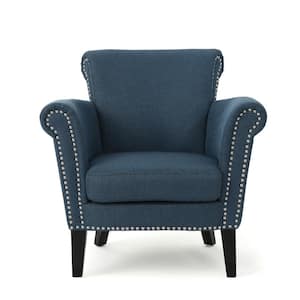 Brice Navy Blue Upholstered Club Chair