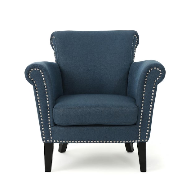 Unbranded Brice Navy Blue Upholstered Club Chair