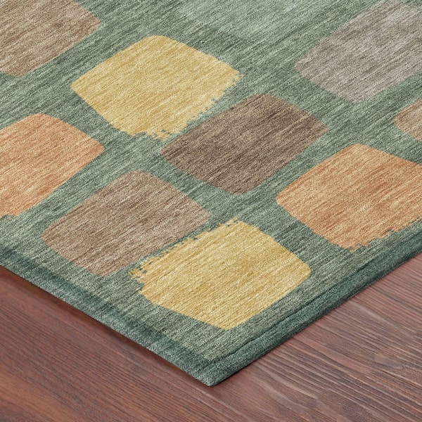 Chantille Machine Washable Indoor/Outdoor Abstract ACN2501 Basil 10 ft. x 14 ft. Area Rug