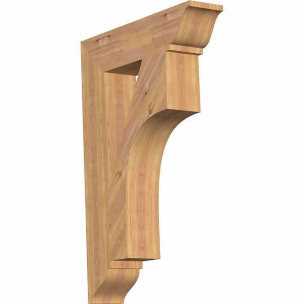 Ekena Millwork 5.5 in. x 32 in. x 24 in. Western Red Cedar Westlake Traditional Smooth Bracket