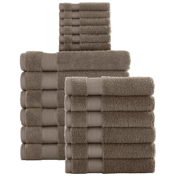 StyleWell HygroCotton Fawn Brown 18-Piece Bath Towel Set