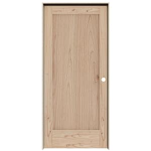 MODA Rustic 28 in. x 80 in. Left-Hand Natural Unfinished Wood Single Prehung Interior Door