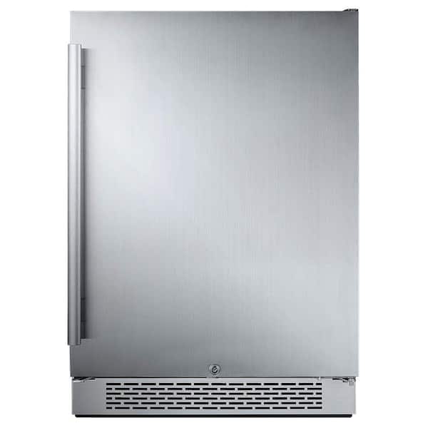 Avallon 24 in. W 5.5 cu. ft. Freezerless Refrigerator in Stainless Steel, Counter Depth