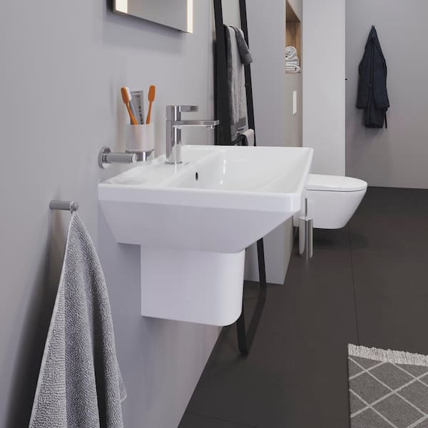 Duravit D-Neo 6.75 in. Wall-Mounted Rectangular Bathroom Sink in